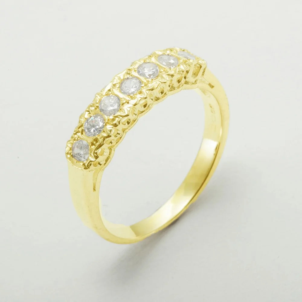 14k Yellow Gold Natural Diamond Eternity Ring K777