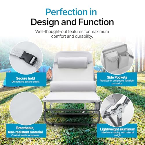 Adjustable Lightweight Aluminum Lounge Chair V732
