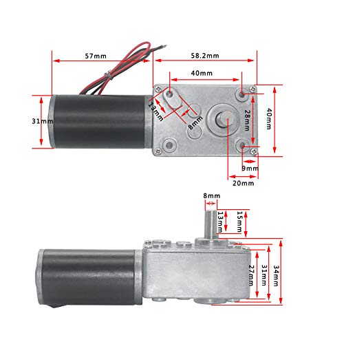 DC 12V Gear Motor 8mm Shaft G2519
