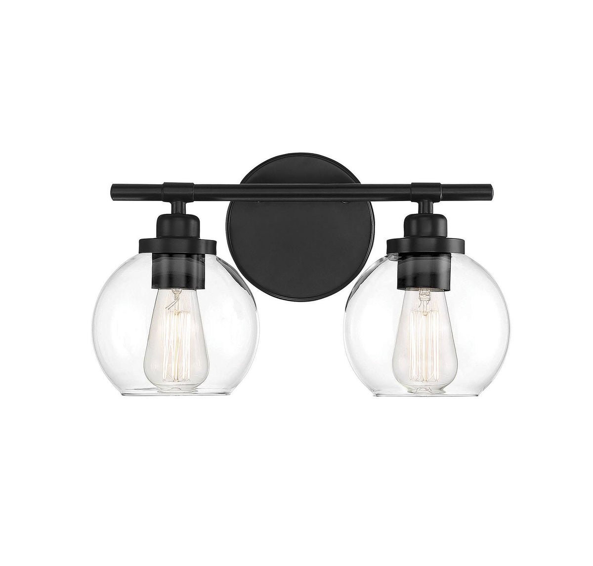 Matte Black 2 Light Bath R64686
