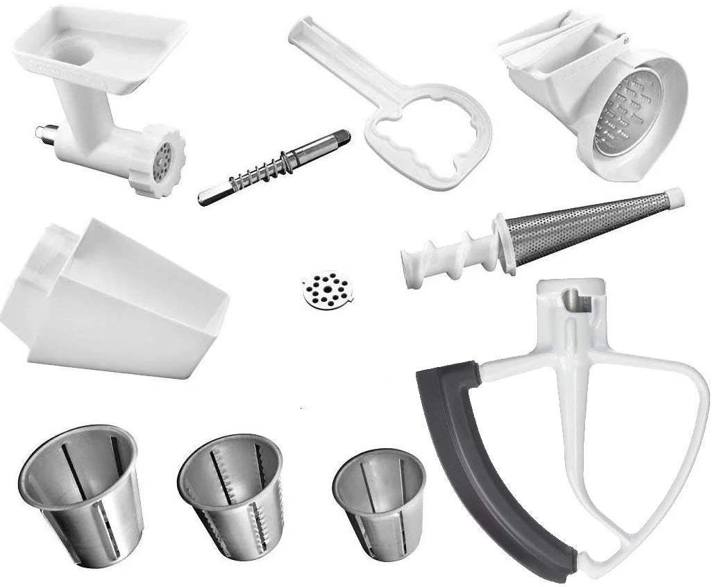Stand Mixer Attachment Pack Food Grinder Fruit Vegetable Strainer Rotor Slicer Shredder Flex Edge Beater Z539