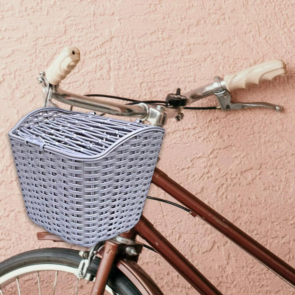 Gray Waterproof Bike Basket with Cover Z65198