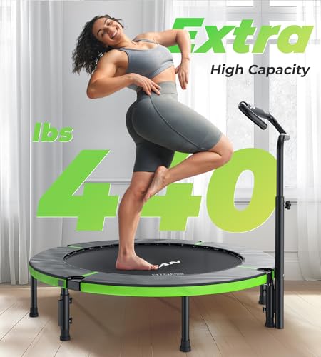 40"/48" Foldable Mini Trampoline with Adjustable Foam Handle S683642