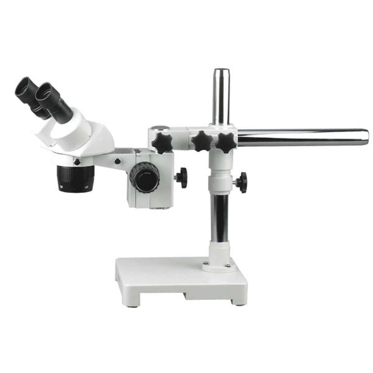 Binocular Microscope, 10x and 40x Magnification, Single-Arm Boom Stand D719919