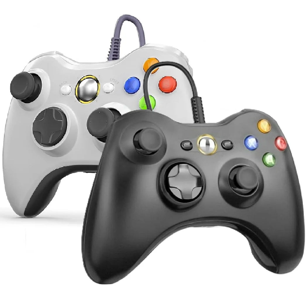 Black Xbox 360 S 4GB Game Console with 2 Black and White Game Controllers J920