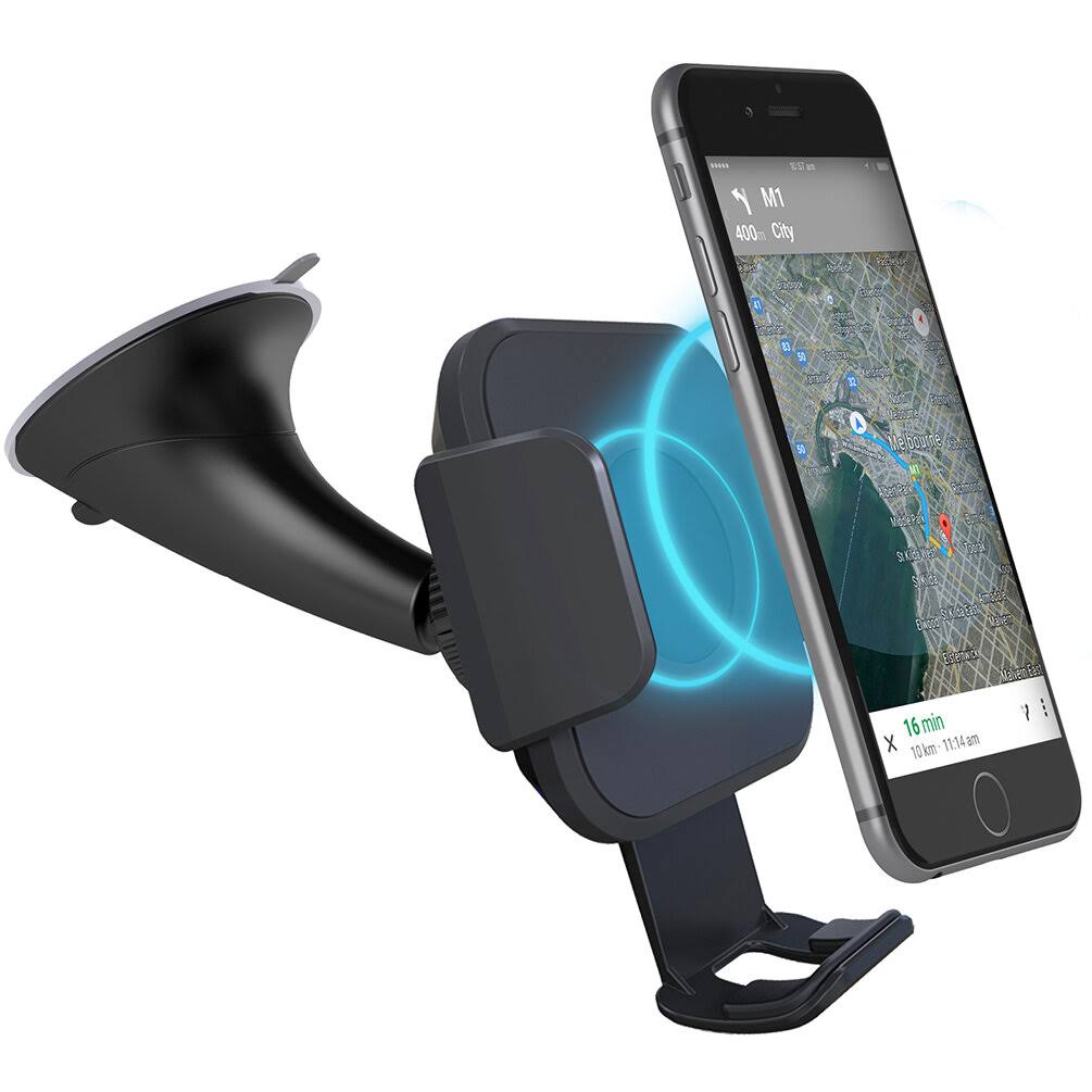 Wireless Smartphone Car Charger with Windshield Mount X175067
