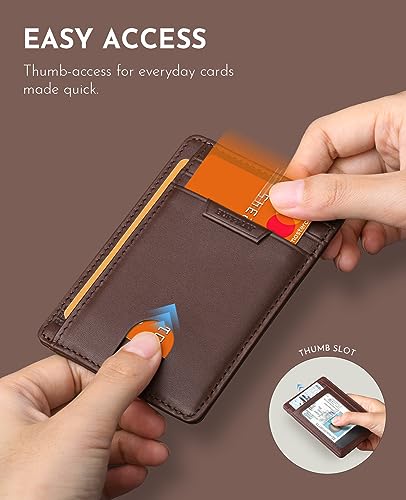 Slim Leather Front Pocket Wallet with RFID Blocking U8649