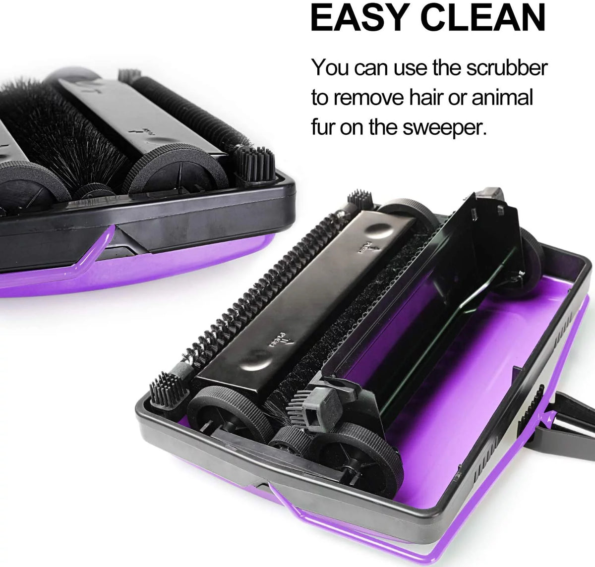 Carpet Sweeper Cleaner with Brush Purple D300564