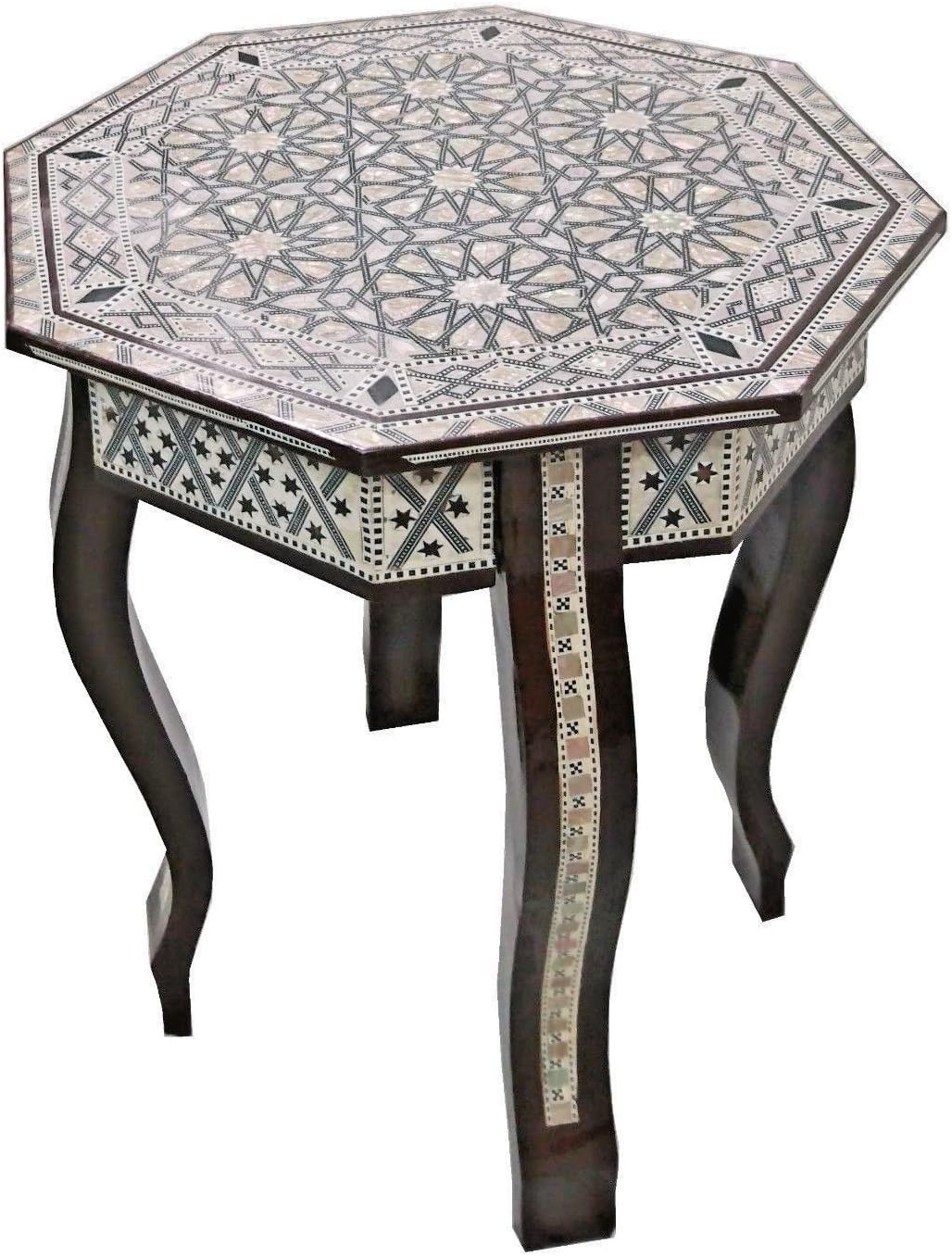 Brown Wood Octagonal Corner Table C3034