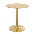 28" Round Wood & Metal Dining Table F39367