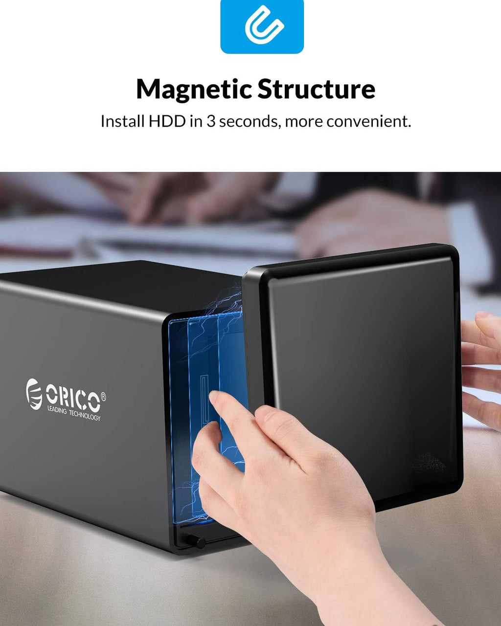 4 Bay HDD Raid Enclosure USB External Hard Drive Enclosure Aluminum SATA III Disk Storage Case Q857
