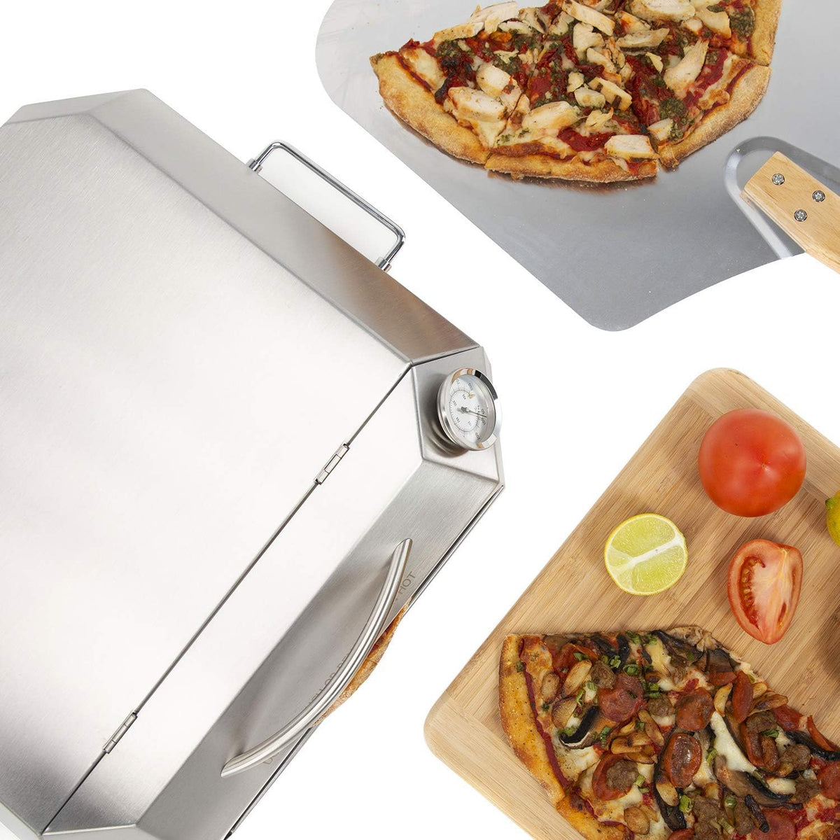 Universal Stainless Steel Pizza Oven Kit Set of 4 W7490