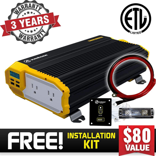 1500 Watts Power Inverter 12V to 110V Modified Sine Wave Car Inverter B371