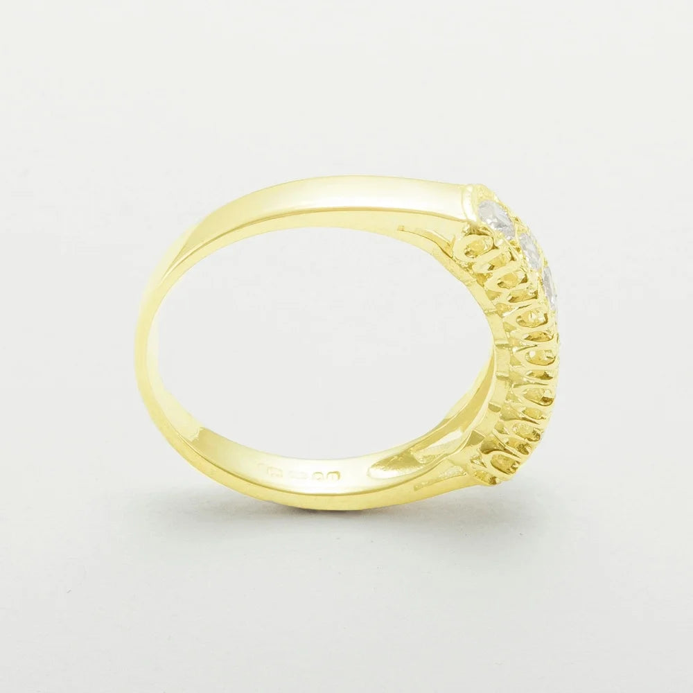 14k Yellow Gold Natural Diamond Eternity Ring K777
