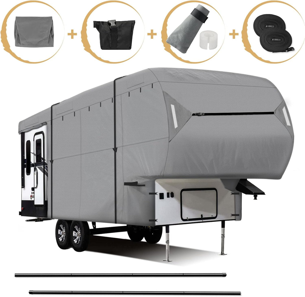 5th Wheel RV Cover Fits 26'-29' Motorhome Camper M7651