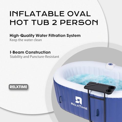 Oval 2 Person Inflatable Hot Tub with Built-in Heater I92150