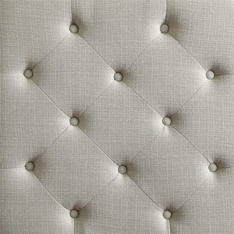 Ivory Tufted Storage Ottoman Q7347