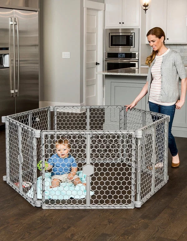 Plastic 192 inch Super Wide Baby Gate and Play Yard J451064