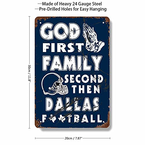 Metal Football Tin Sign 8x12in L7139