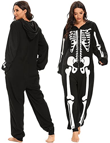 Skeleton Plush Pajamas Onesie J7231
