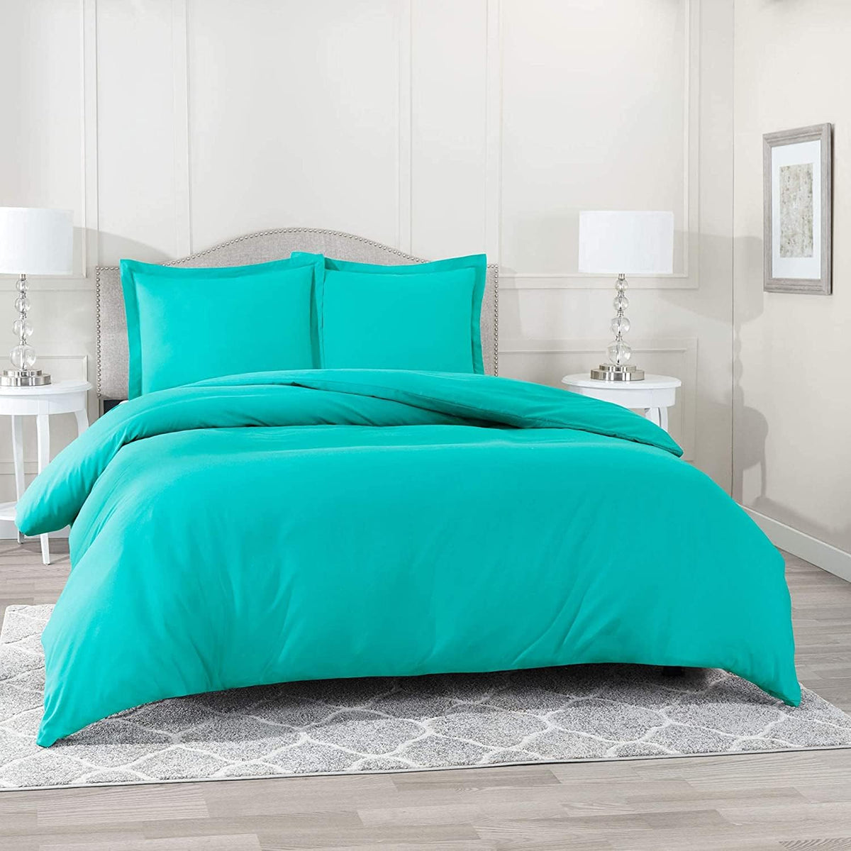 King/Cal King 100% Cotton Duvet Cover with Zipper Closure H105538