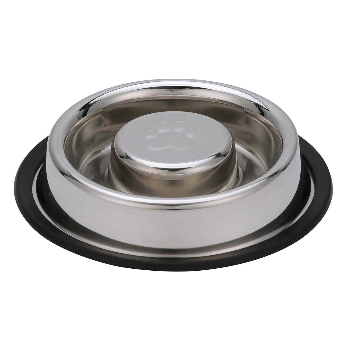 Stainless Steel Slow Feed Bowl Non-Tip Non-Skid L701