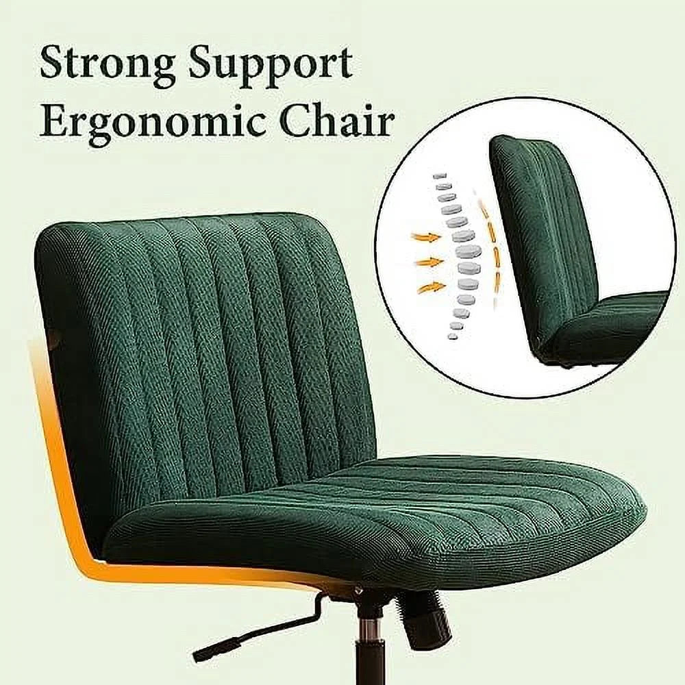 Grey Criss Cross Armless Swivel Desk Chair U305179