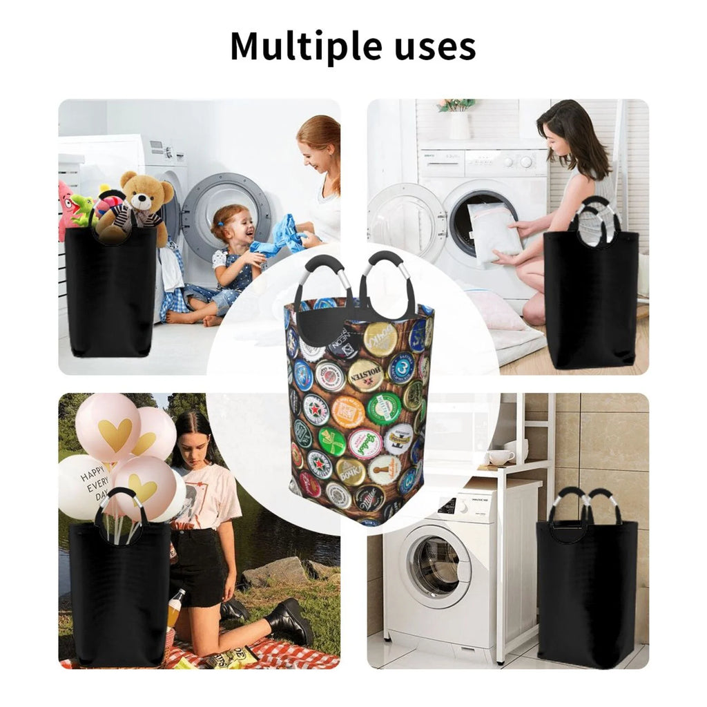 Large Canvas Fabric Laundry Hamper I420