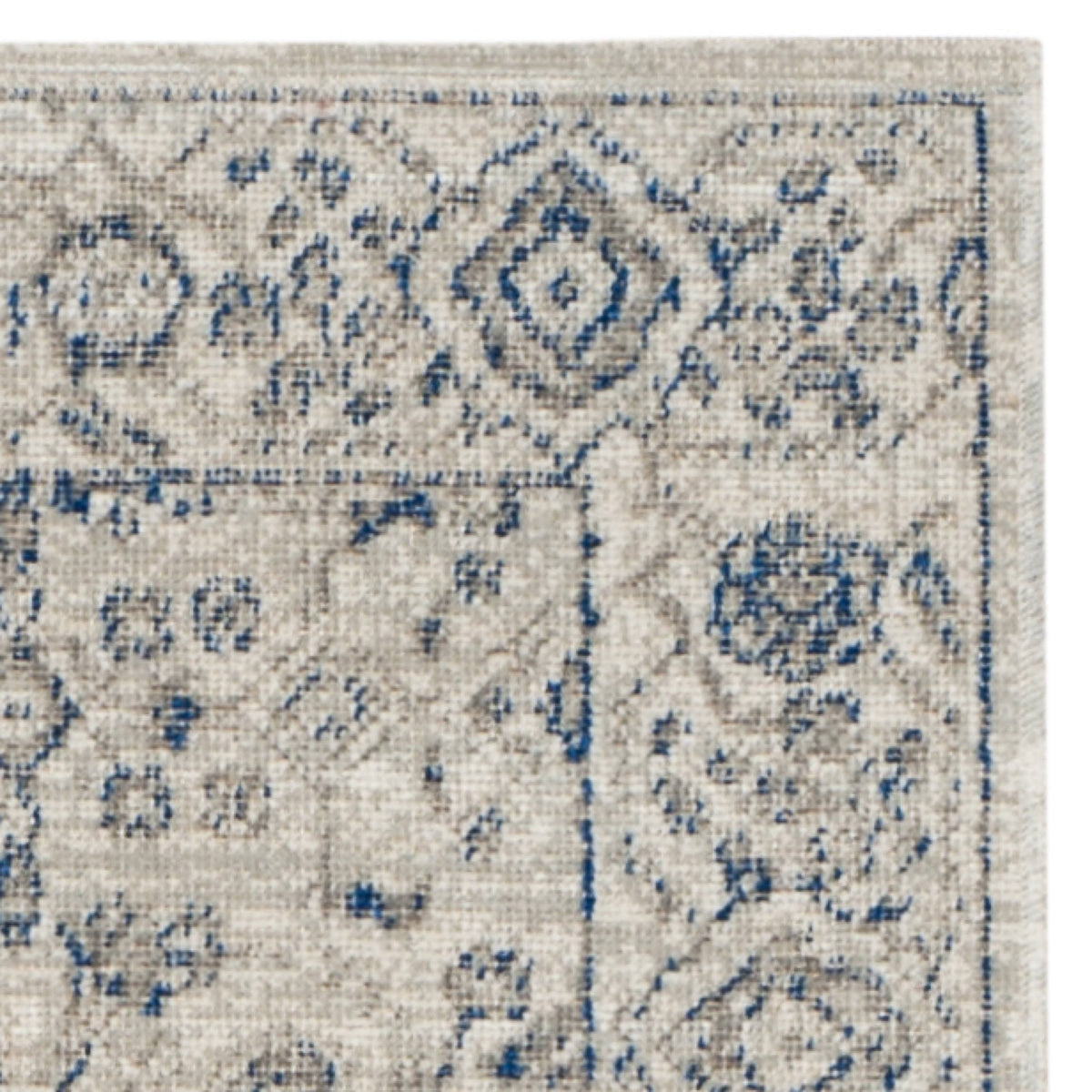 Rust / Navy Rectangle Rug J407826