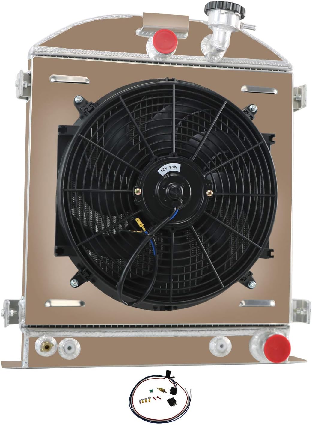 3 Row All Aluminum Radiator with Shroud Fan and Relay O33496