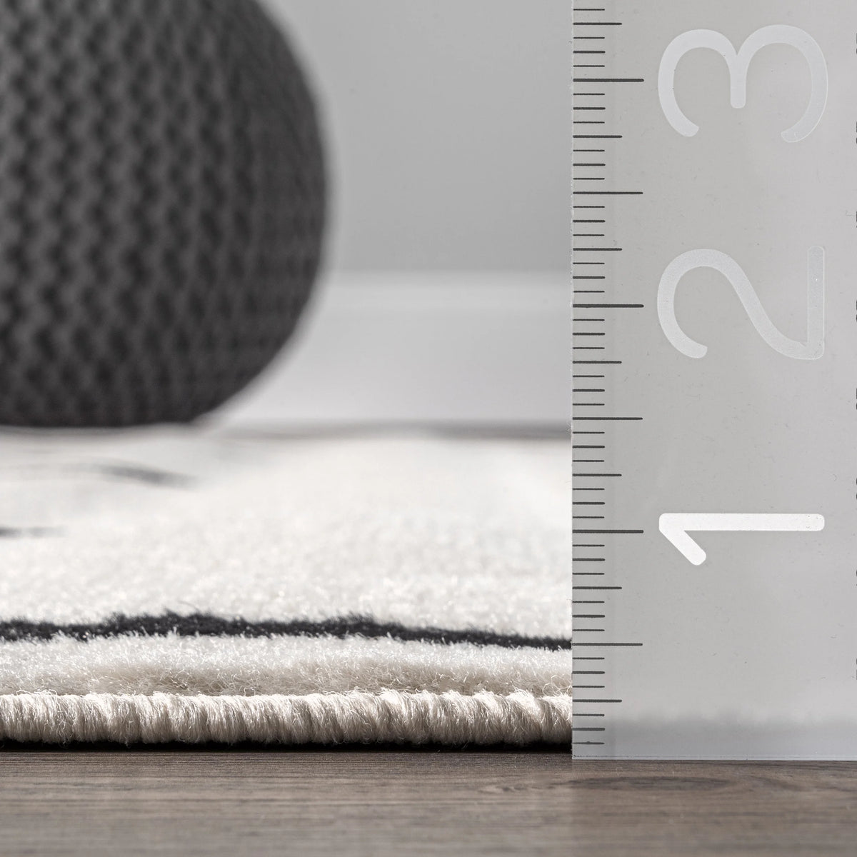 Black Area Rug Z555