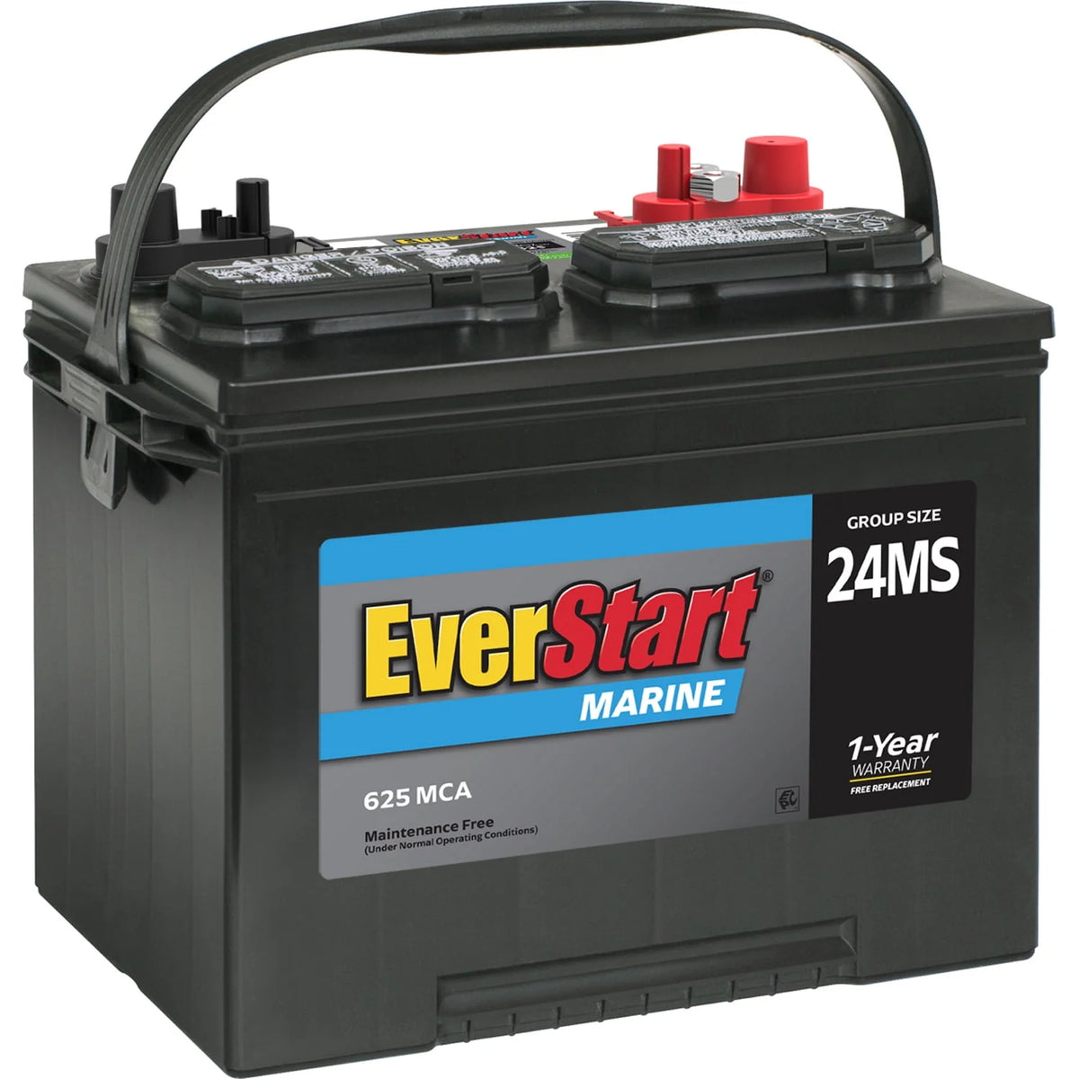 Lead Acid Marine Starting Battery, Group Size 24MS 12 Volt, 625 MCA Q9752