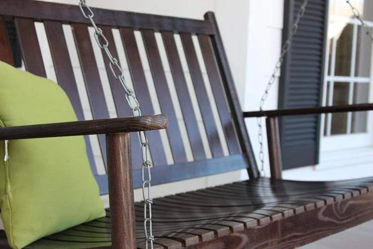 Black Wood Porch Swing J147