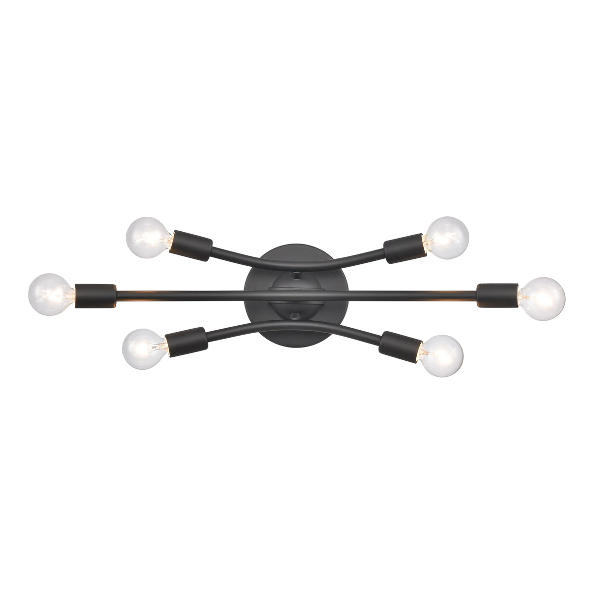 19.75-Inch Wide Matte Black Vanity Light S866