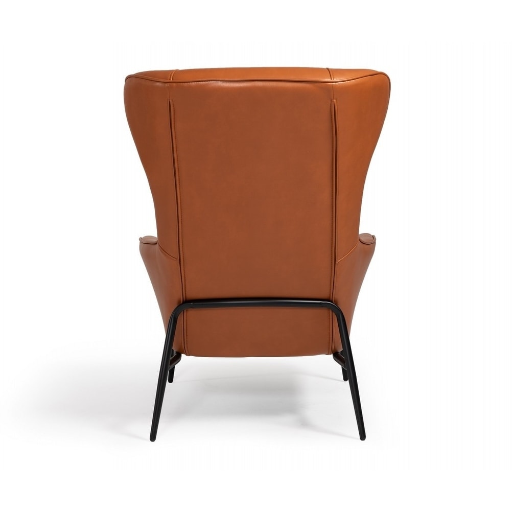 Orange Leatherette Lounge Chair N1228