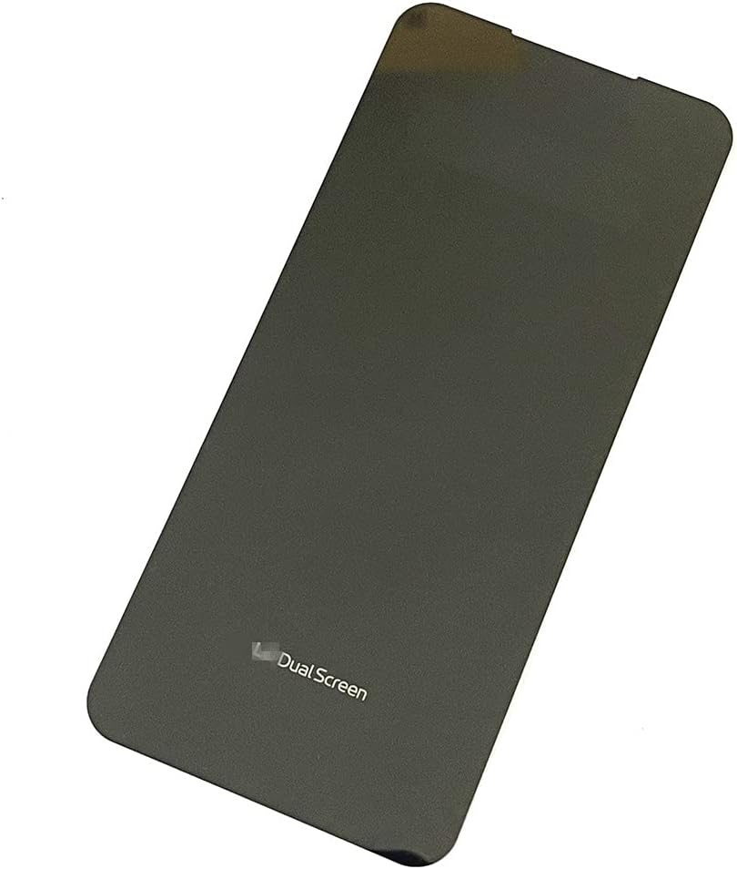 Black Front Glass Replacement with Pre-Installed Tape Parts Back Glass for LG V60 ThinQ Dual Screen D57372