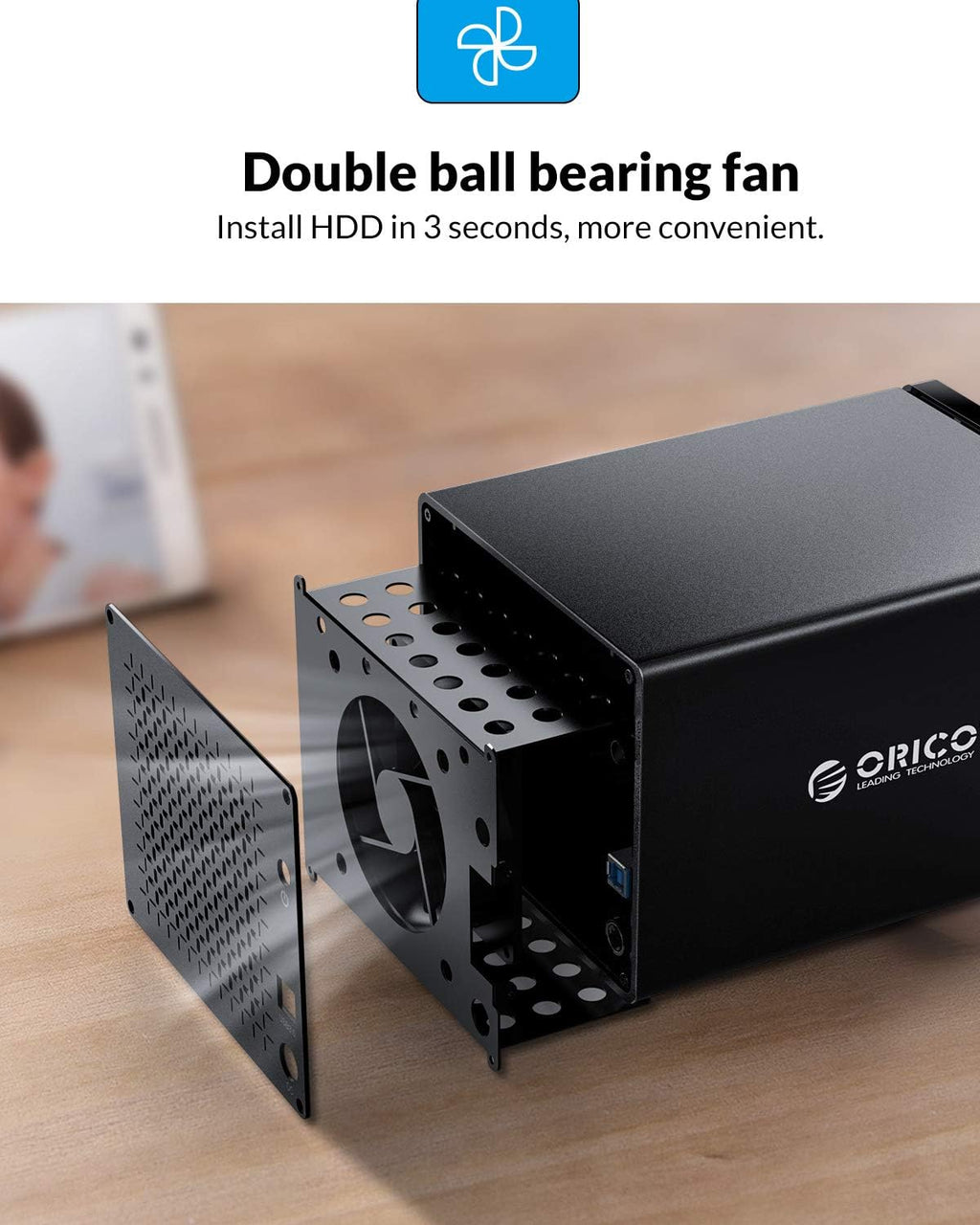4 Bay HDD Raid Enclosure USB External Hard Drive Enclosure Aluminum SATA III Disk Storage Case Q857