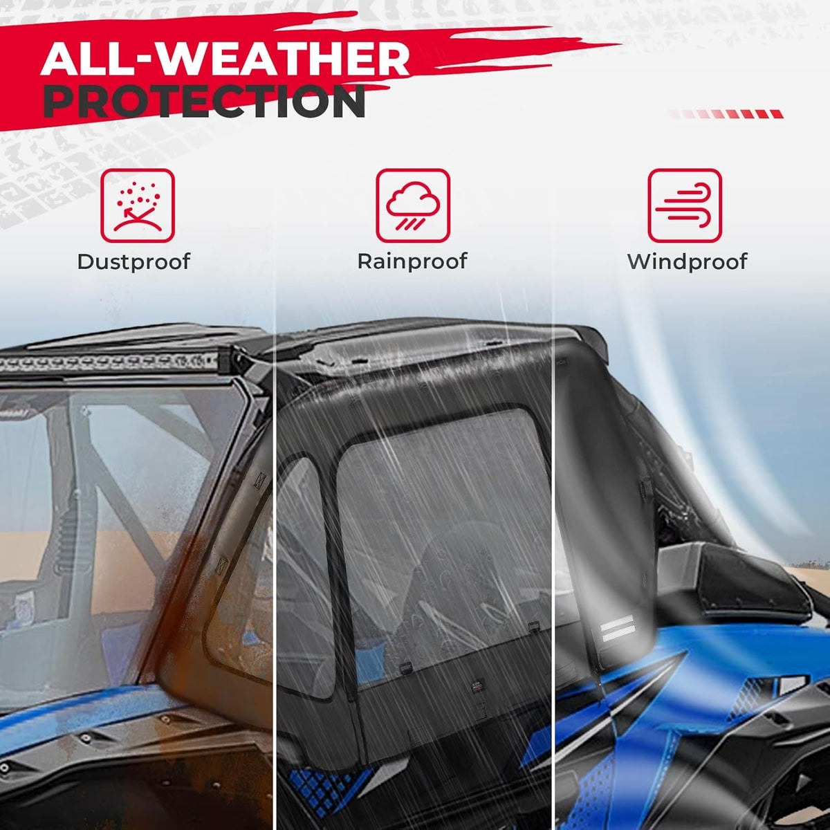 Upgraded Soft Upper Doors Set for Kawasaki Teryx KRX 1000 U14597