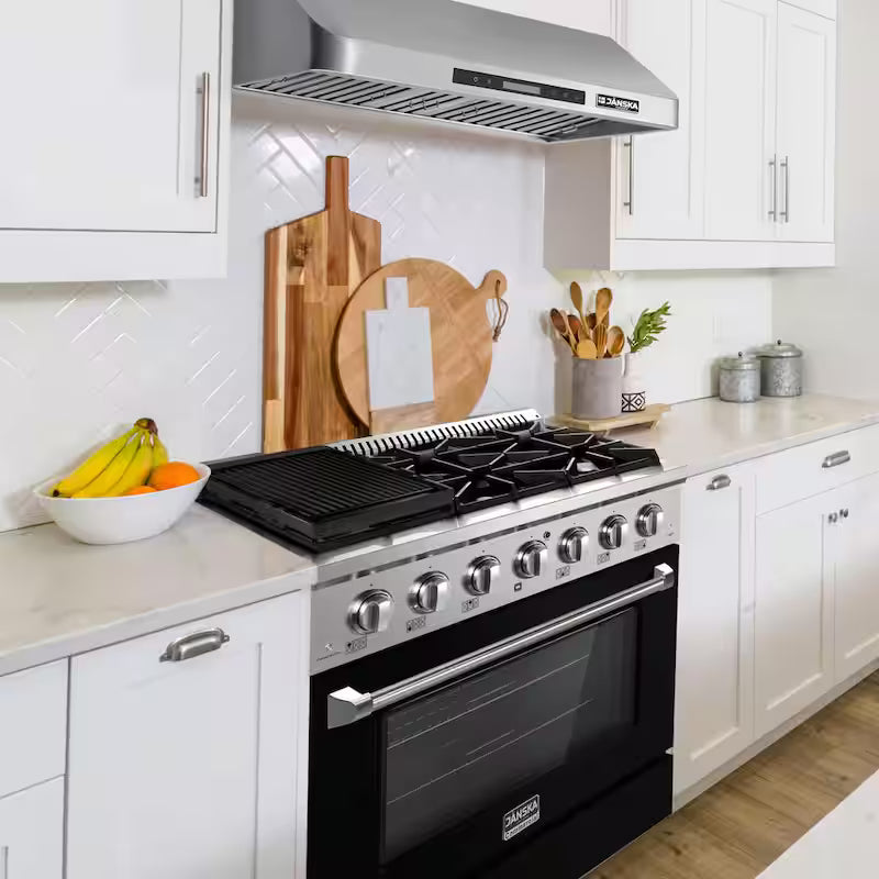 5.2 cu. ft. Gas Range with 6-Burners and Convection Oven in Matte Black V65331