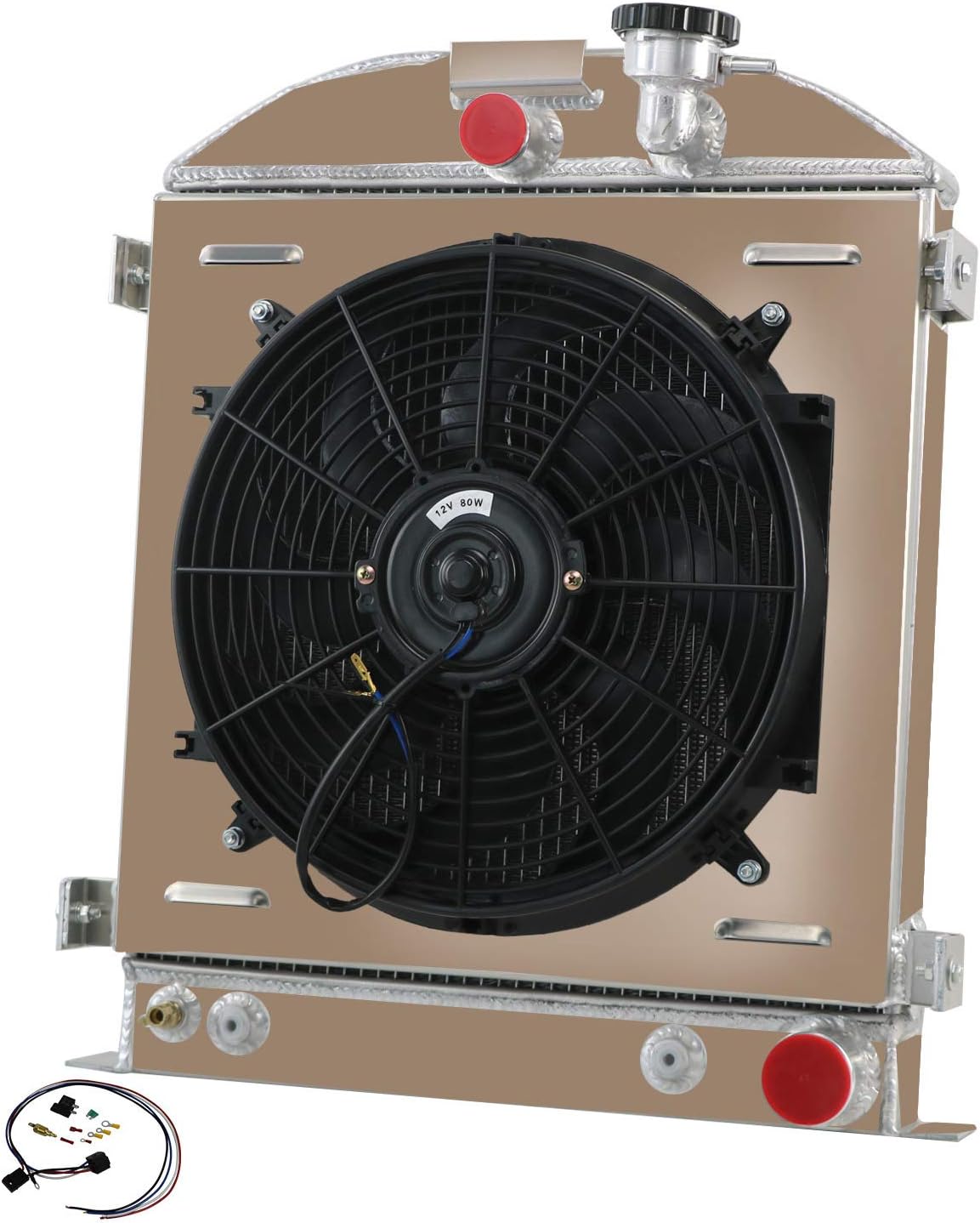 3 Row All Aluminum Radiator with Shroud Fan and Relay O33496