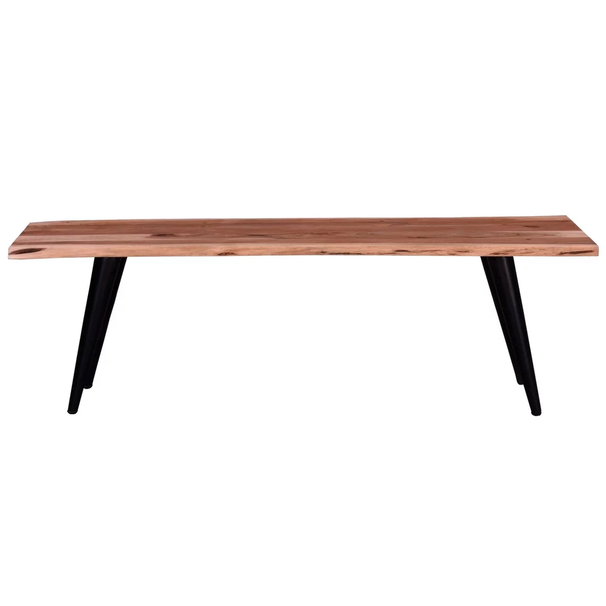58 Inch Live Edge Acacia Wood Dining Bench F942