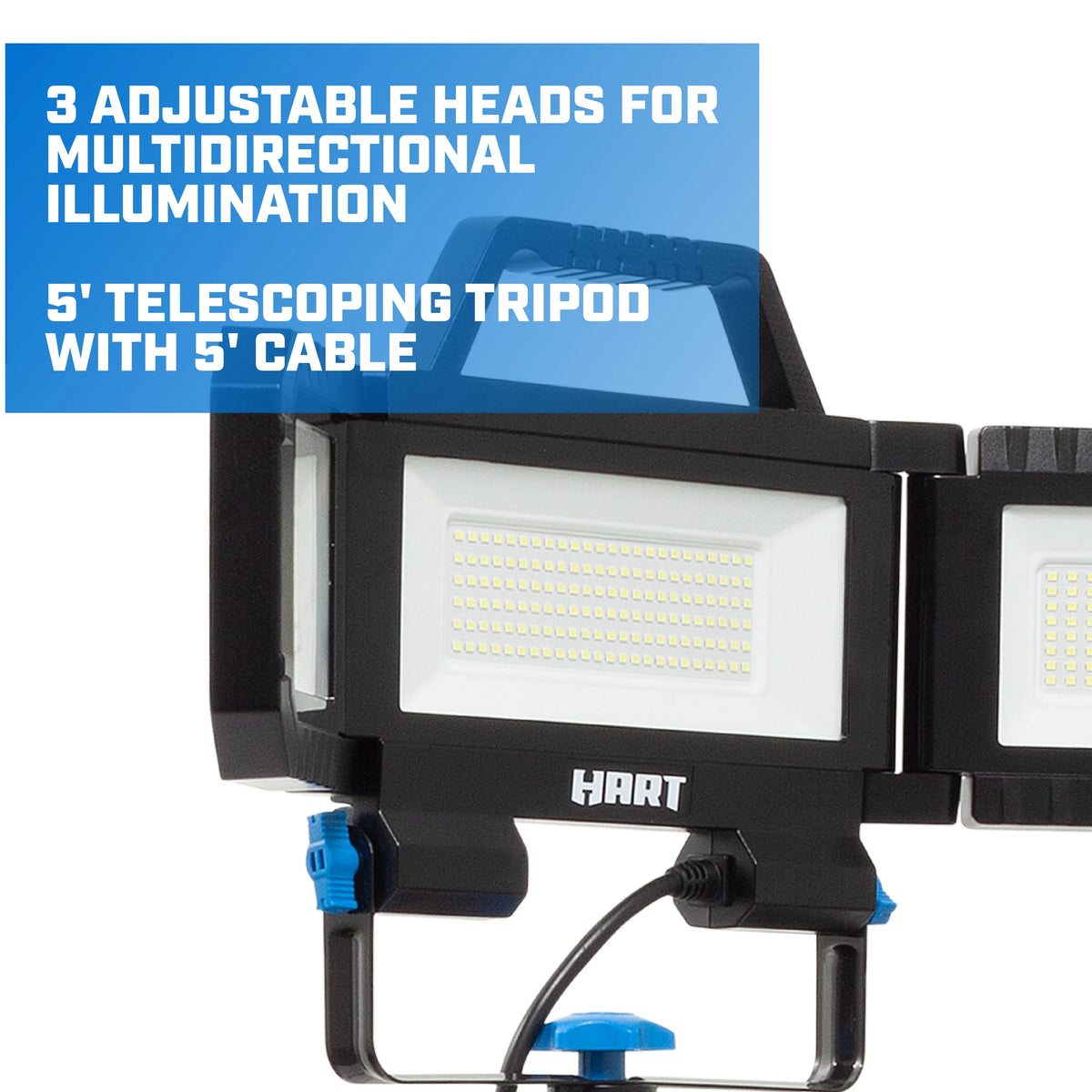 LED 3-Head 7000 Lumen Work Light with Tripod D985