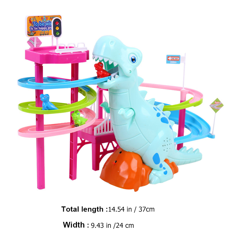Track Dinosaur Kids Climbing Toys Race Electric Music Stairs Animal Set N62453