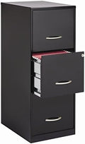 Black 3 Drawer Letter File Cabinet W525349