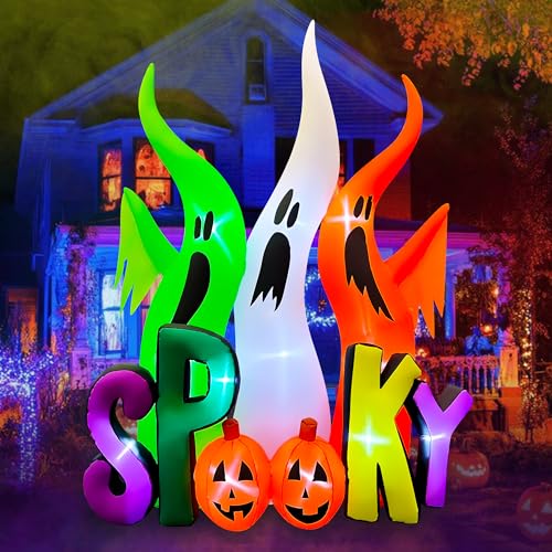 8 FT LED Lighted Inflatable Ghosts V830597