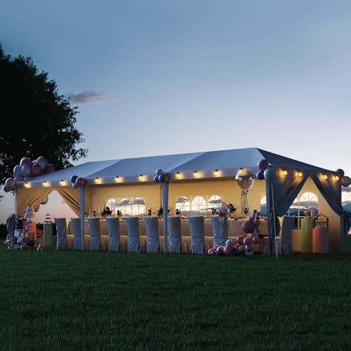10'x30' Waterproof Party Tent with Removable Sidewalls & 2 Doors W803