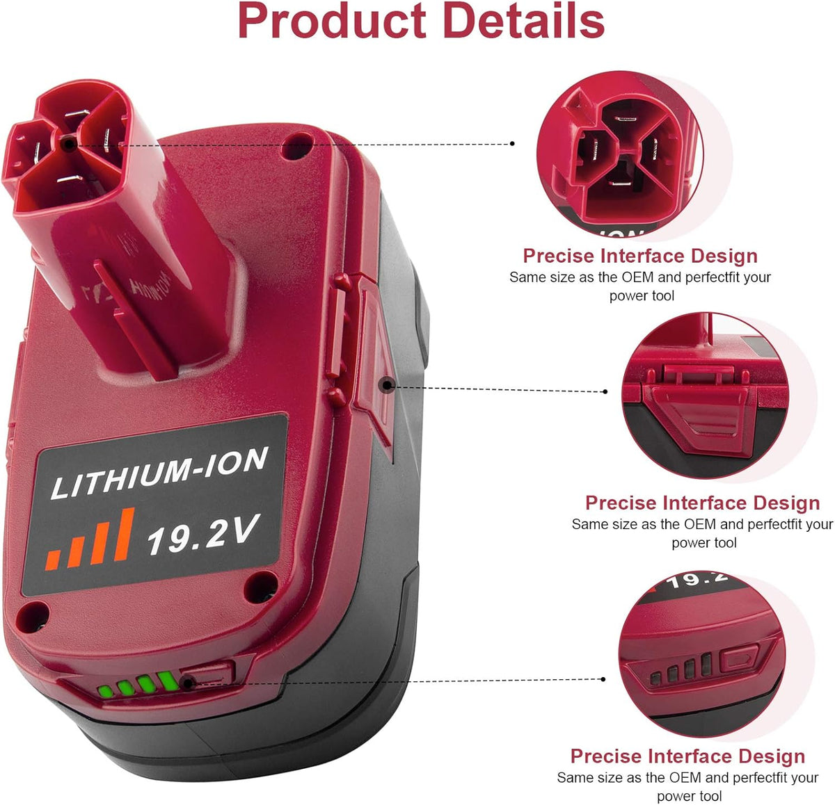 6000mAh 19.2V Lithium Battery Pack of 2 Z34442