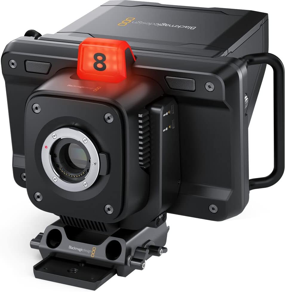 Blackmagic Studio Camera 4K Plus Bundle with AKG K240 Studio Pro Headphones and Screen Cleaning Wipes E765