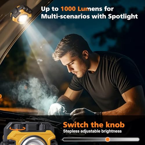 2 Pack Rechargeable Magnetic Work Light with Hook M929456
