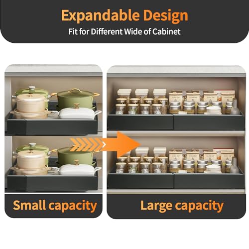Gray Expandable Heavy Duty Slide Out Drawers B829761